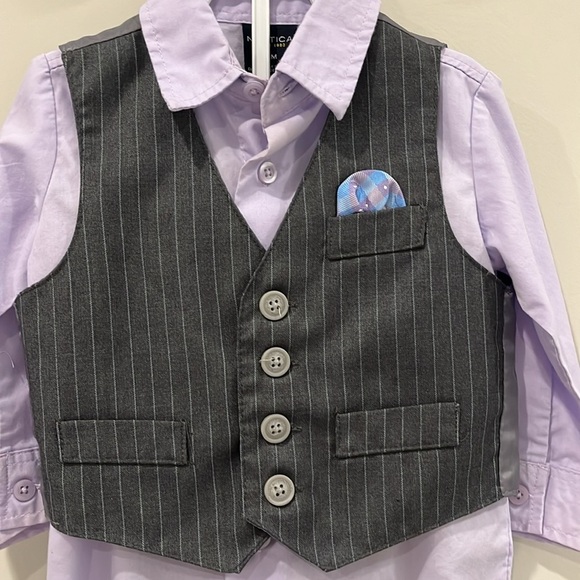 Nautica Boys 12 month 3 Piece Suit Set - Picture 4 of 8